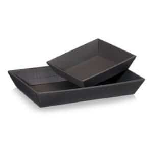 Flacher Korb, 4eckig, anthrazit